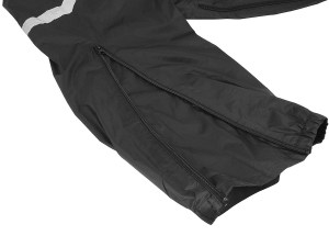 Photo showing zippered gusset on StormRider pants on white background